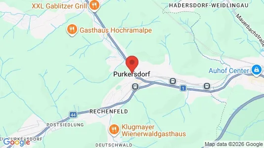 Apartments for rent i Purkersdorf - kort over placeringen