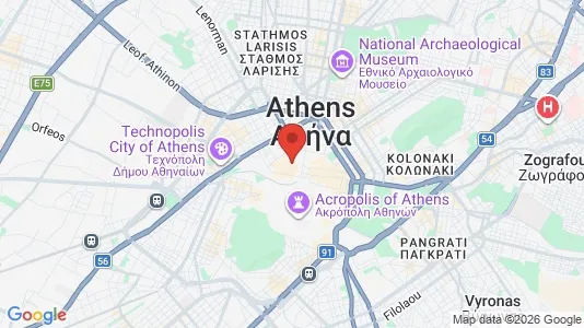 Apartments for rent i Athens Psyri - kort over placeringen