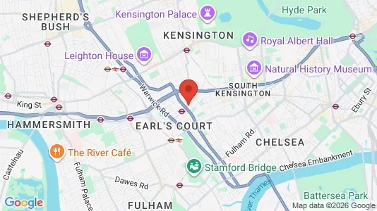 Apartments for rent i London SW5 - kort over placeringen