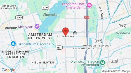 Rooms for rent i Amsterdam Slotervaart - kort over placeringen