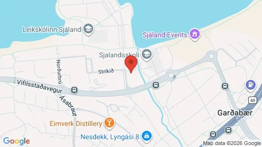 Apartments for rent i Garðabær - kort over placeringen