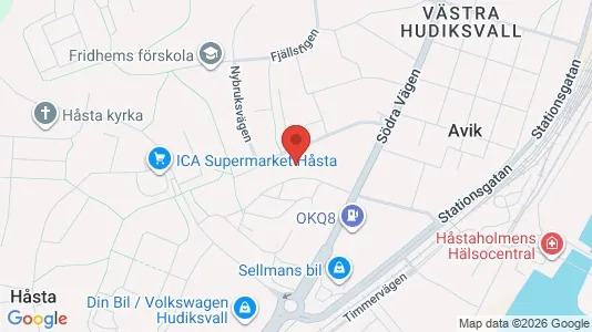 Apartments for rent i Hudiksvall - kort over placeringen