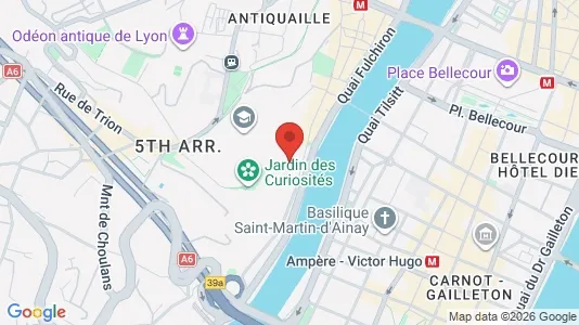 Apartments for rent i Lyon - kort over placeringen