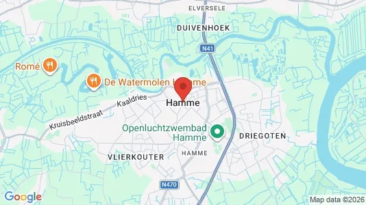 Houses for rent i Hamme - kort over placeringen