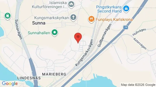 Apartments for rent i Karlskrona - kort over placeringen