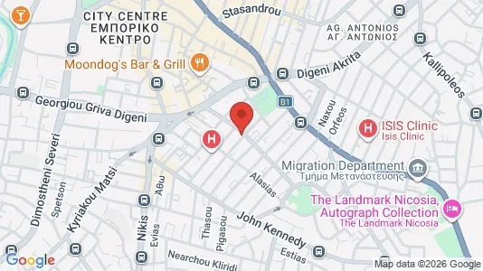 Apartments for rent i Nicosia Lefkosia - kort over placeringen