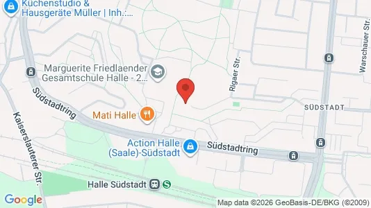 Apartments for rent i Halle (Saale) - kort over placeringen