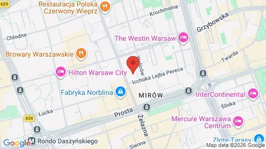 Apartments for rent i Warszawa Wola - kort over placeringen