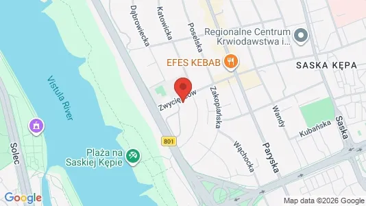Apartments for rent i Warszawa Praga-Południe - kort over placeringen