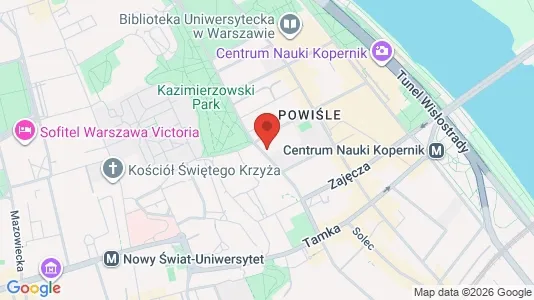 Apartments for rent i Warszawa Śródmieście - kort over placeringen