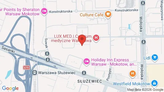 Apartments for rent i Warszawa Mokotów - kort over placeringen