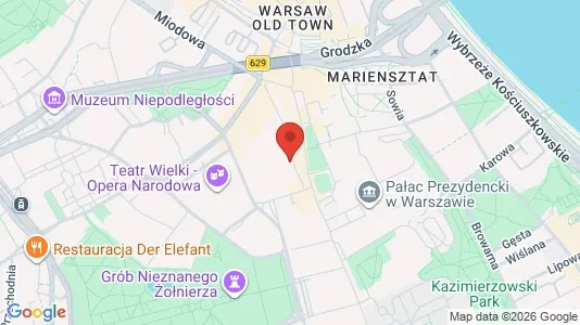 Apartments for rent i Warszawa Śródmieście - kort over placeringen