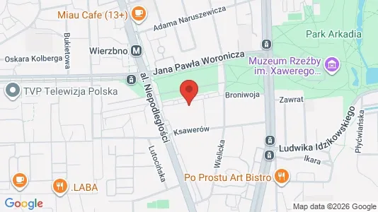 Apartments for rent i Warszawa Mokotów - kort over placeringen