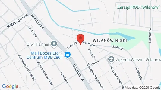 Apartments for rent i Warszawa Wilanów - kort over placeringen