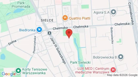 Apartments for rent i Warszawa Mokotów - kort over placeringen