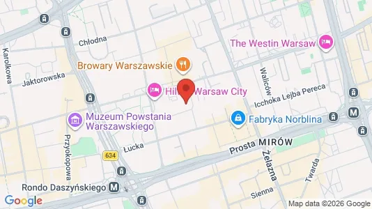 Apartments for rent i Warszawa Wola - kort over placeringen