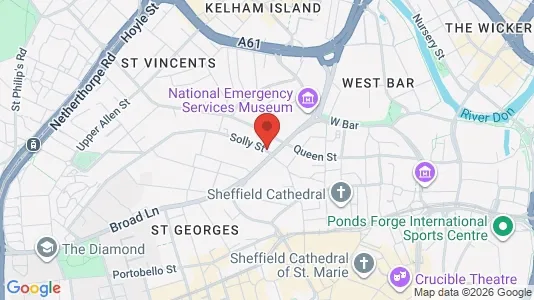 Apartments for rent i Sheffield - South Yorkshire - kort over placeringen