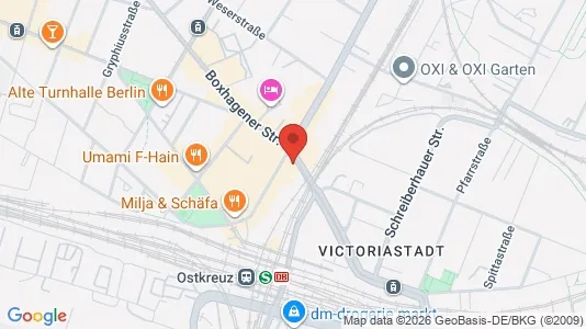 Apartments for rent i Berlin Friedrichshain-Kreuzberg - kort over placeringen