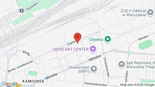 Apartments for rent i Warszawa Praga-Południe - kort over placeringen