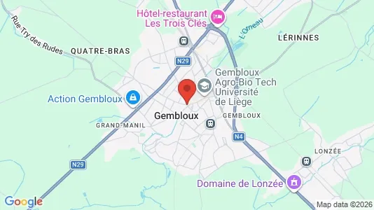 Apartments for rent i Gembloux - kort over placeringen