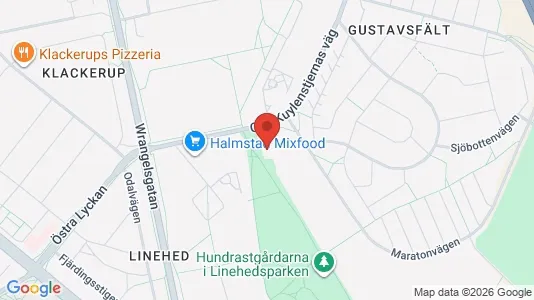 Apartments for rent i Halmstad - kort over placeringen