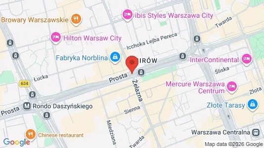 Apartments for rent i Warszawa Wola - kort over placeringen