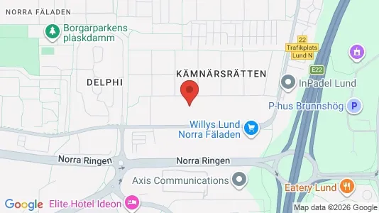 Rooms for rent i Lund - kort over placeringen