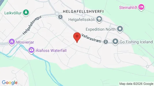 Apartments for rent i Mosfellsbær - kort over placeringen
