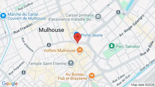 Apartments for rent i Mulhouse - kort over placeringen
