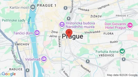 Apartments for rent i Prague 2 - kort over placeringen