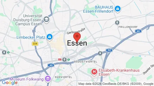Apartments for rent i Essen - kort over placeringen
