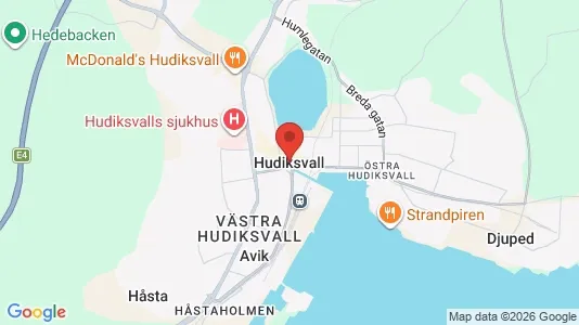 Houses for rent i Hudiksvall - kort over placeringen