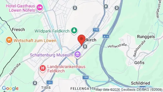 Apartments for rent i Feldkirch - kort over placeringen