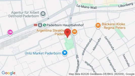 Apartments for rent i Paderborn - kort over placeringen