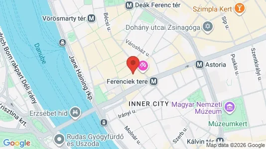 Apartments for rent i Budapest Belváros-Lipótváros - kort over placeringen