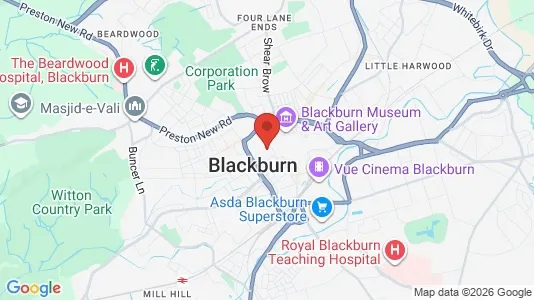 Apartments for rent i Blackburn - Lancashire - kort over placeringen