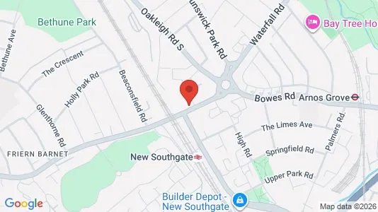 Apartments for rent i London N11 - kort over placeringen