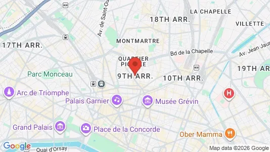 Apartments for rent i Paris 9ème arrondissement - kort over placeringen