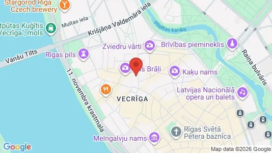 Apartments for rent i Riga Vecrīga - kort over placeringen