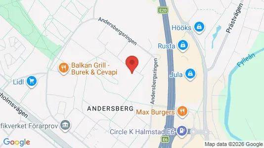 Apartments for rent i Halmstad - kort over placeringen