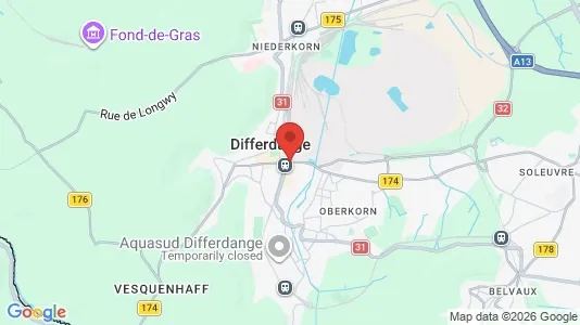 Apartments for rent i Differdange - kort over placeringen