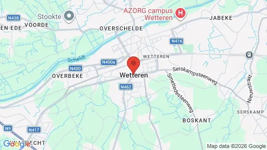 Apartments for rent i Wetteren - kort over placeringen