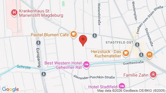 Apartments for rent i Magdeburg - kort over placeringen