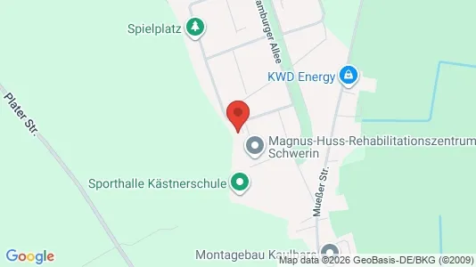 Apartments for rent i Schwerin - kort over placeringen