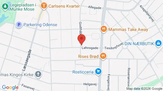 Apartments for rent i Odense C - kort over placeringen