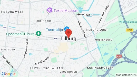 Apartments for rent i Tilburg - kort over placeringen