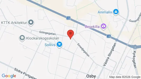 Apartments for rent i Osby - kort over placeringen
