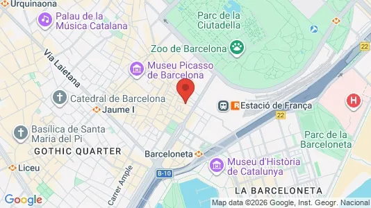 Apartments for rent i Barcelona Ciutat Vella - kort over placeringen