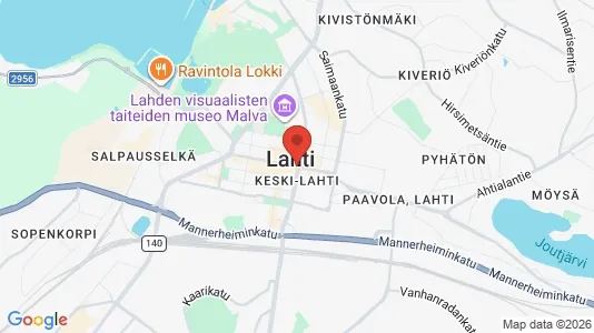 Apartments for rent i Lahti - kort over placeringen