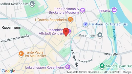 Apartments for rent i Rosenheim - kort over placeringen